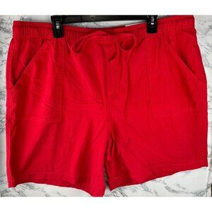 Style & Co. Womens Size XXL Pull-On Mid Rise Shorts Red